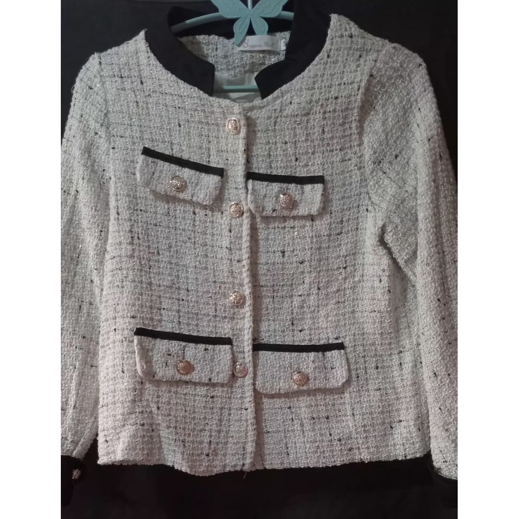 Blazer Wanita / Blazer Tweed / Blazer Korean Style / Blazer Korea / Blazer Crop