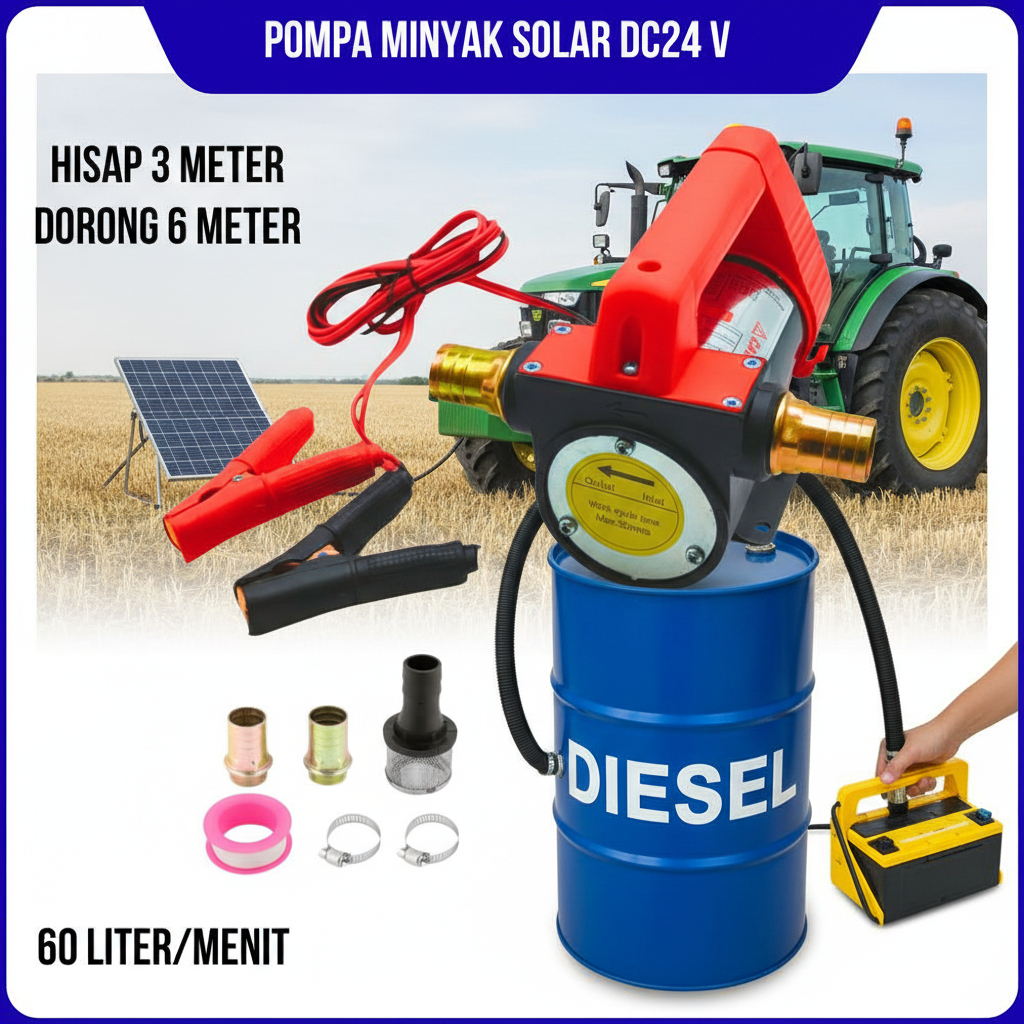 Pompa Sedot Minyak Solar DC 24V Pompa Pemindah Minyak Solar OIL PUMP