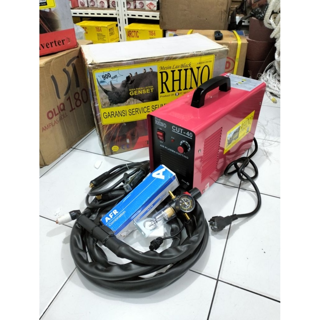 Mesin las Plasma Cut - 40 Plasma Cutting - Rhino Cut 40  Mesin las Potong Komoresor Cut 40