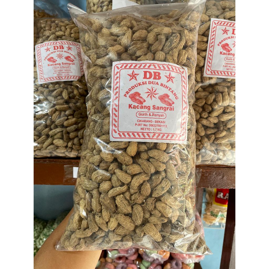 1 Bal Kacang Sangrai 1.7 Kg - Kacang Sangrai Gurih Renyah Jumbo Besar Dijamin Gurih dan Renyah
