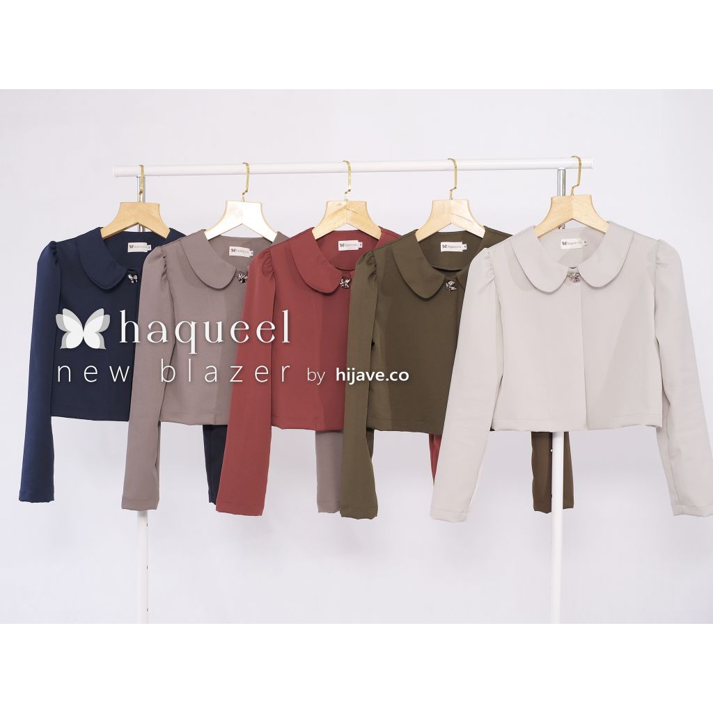 FREE HIJAB  [NEW] HIJAVE.CO Haqueel Outer Wanita / Outer Basic Wanita / Blazer Kantor Wanita / Outer