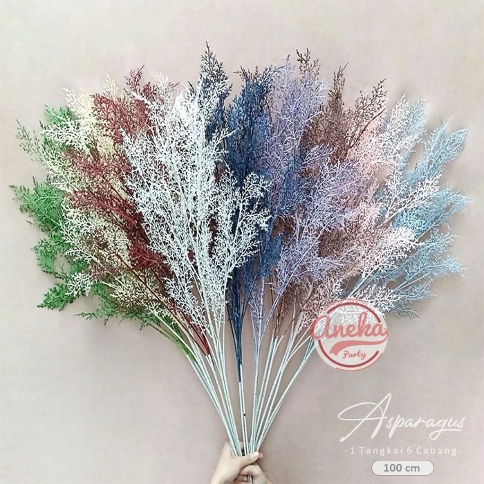Bunga Artificial Asparagus Cemara / Artificial Leaf Misty Pine / Bunga Caspea Asparagus Pohon Cemara