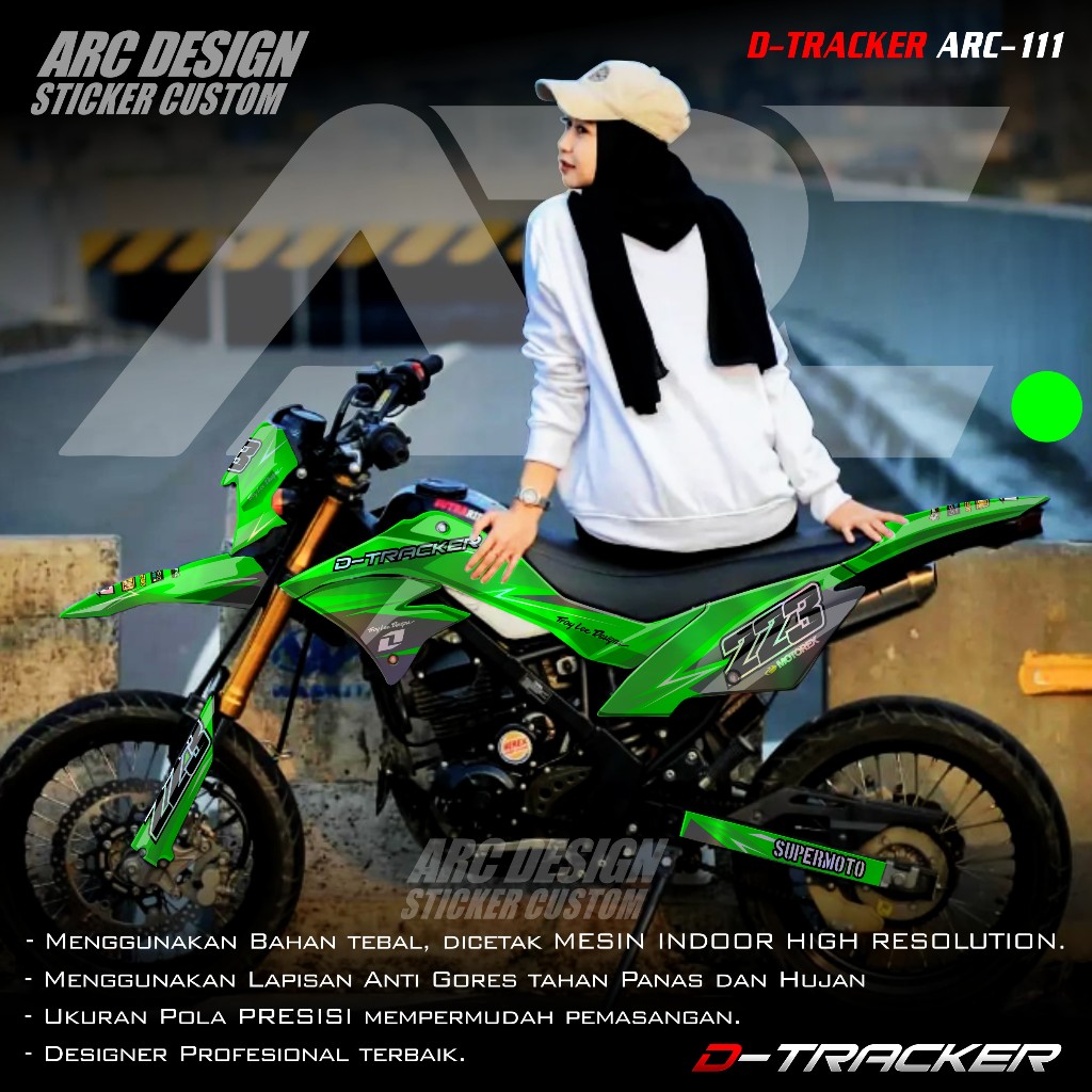 (COD PROMO) Decal Sticker HOLOGRAM Motor Cross Dtracker 150 New Fullbody - Dekal Stiker Skotlet Vari