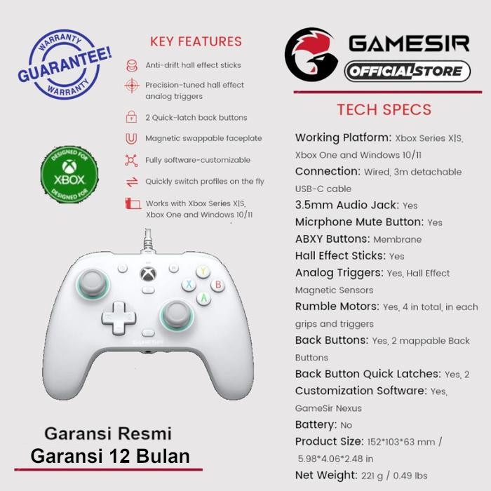 GameSir G7 SE Wired Gamepad Game Controller XBOX Series S / X / One Windows