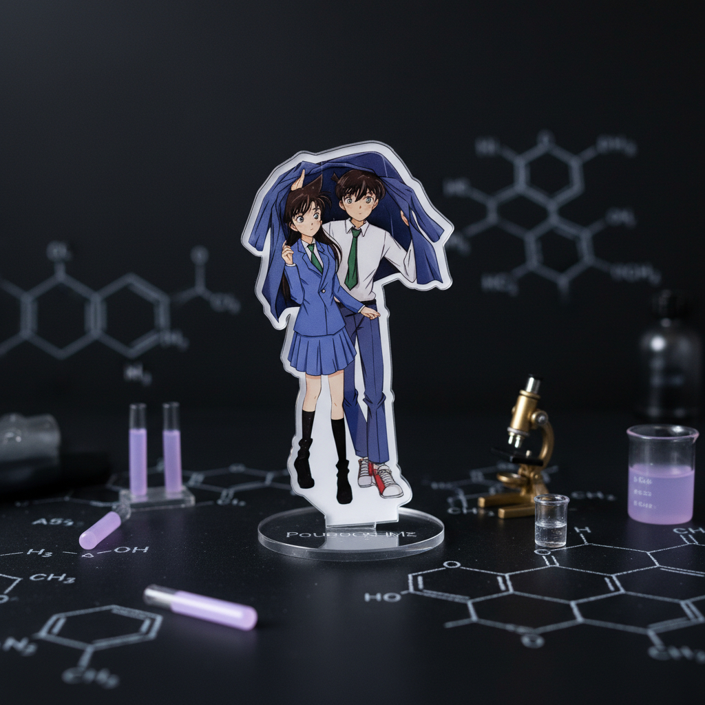 Standee Figure Akrilik Detective Conan Shinici Kudo Gambar Aesthetic Glossy Picture Akrilik Tebal