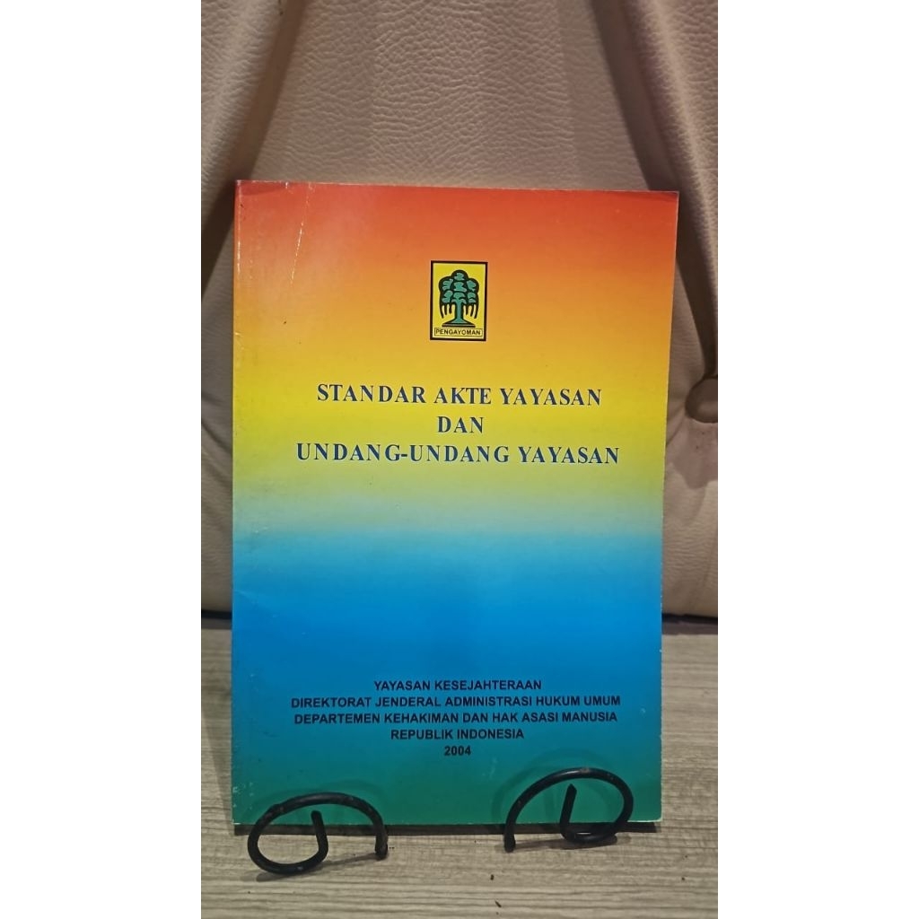 Preloved Buku STANDAR AKTE YAYASAN DAN UNDANG-UNDANG YAYASAN