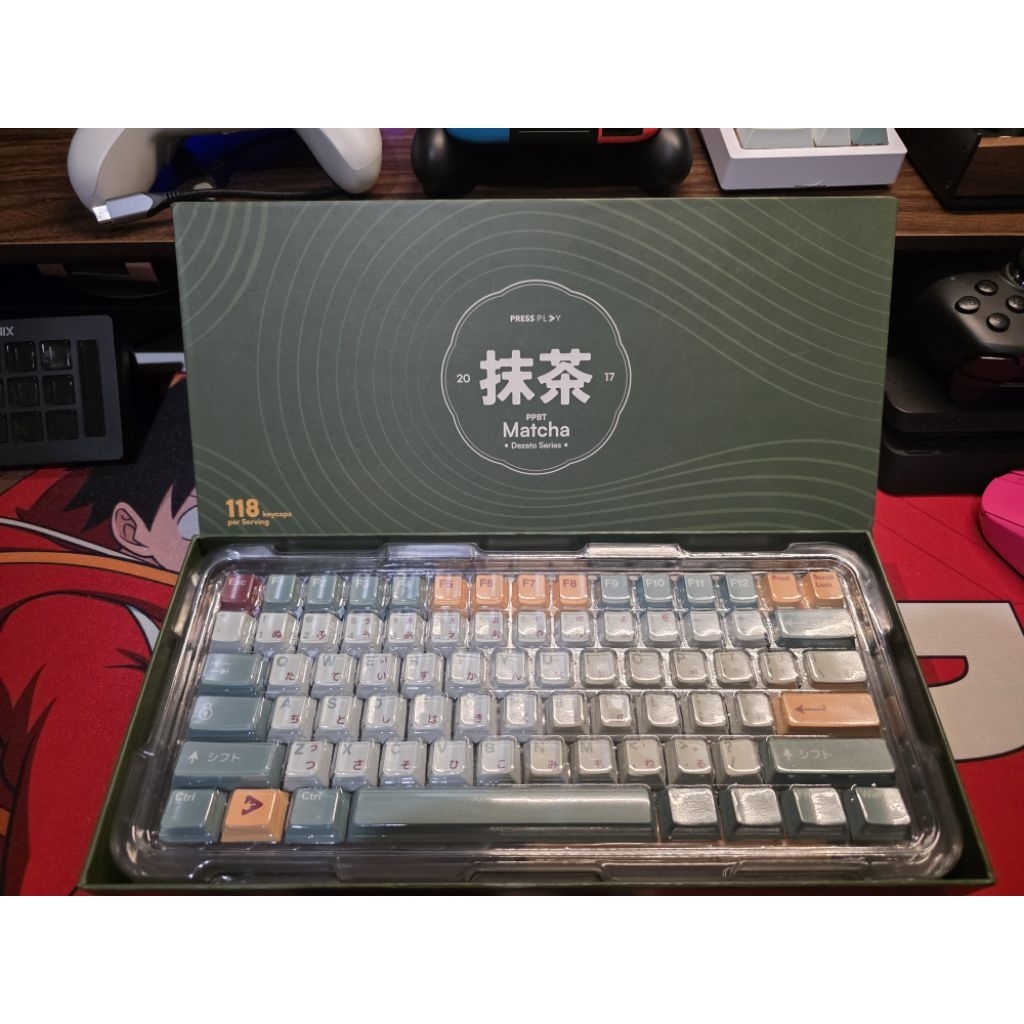 PPBT MATCHA PBT Dye Sub Keycaps by Press Play