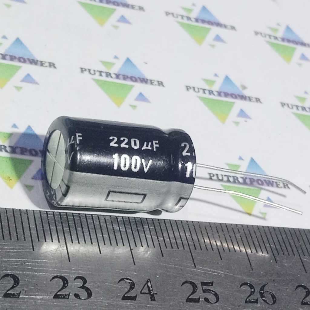 PANASONIC 220uf 100v d13x20mm elco kapasitor elko capacitor 220 uf 100 v  100volt