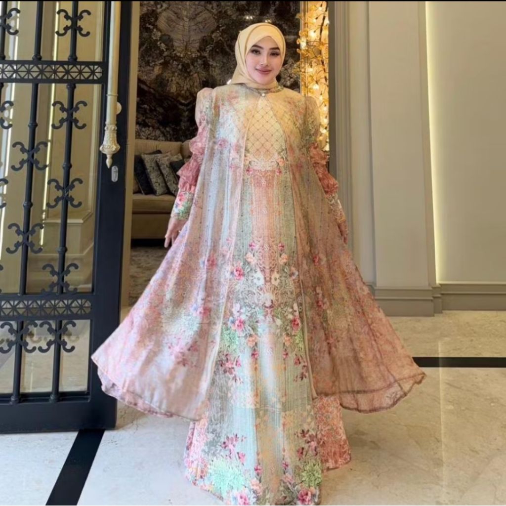 SHELLA SAUKIA DRESS ORGANZA SUTRA ORIGINAL