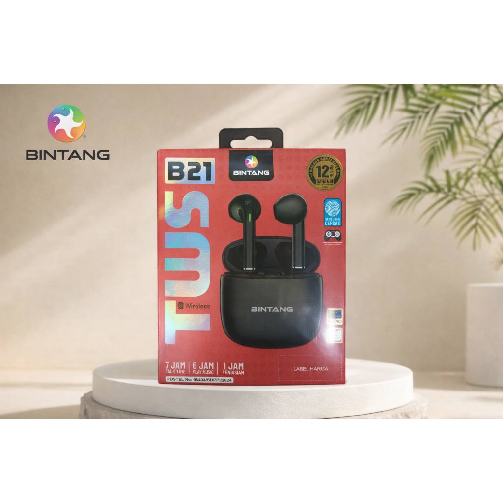 HEADSET EARPHONE BLUETOOTH TWS BT B21