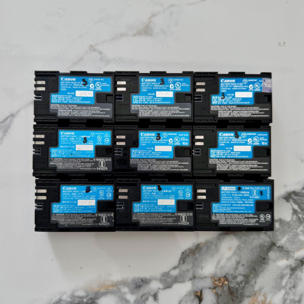 Baterai canon LP-E6 original for Canon EOS R R6 5d 6d 7d 60d 70d 80d dll