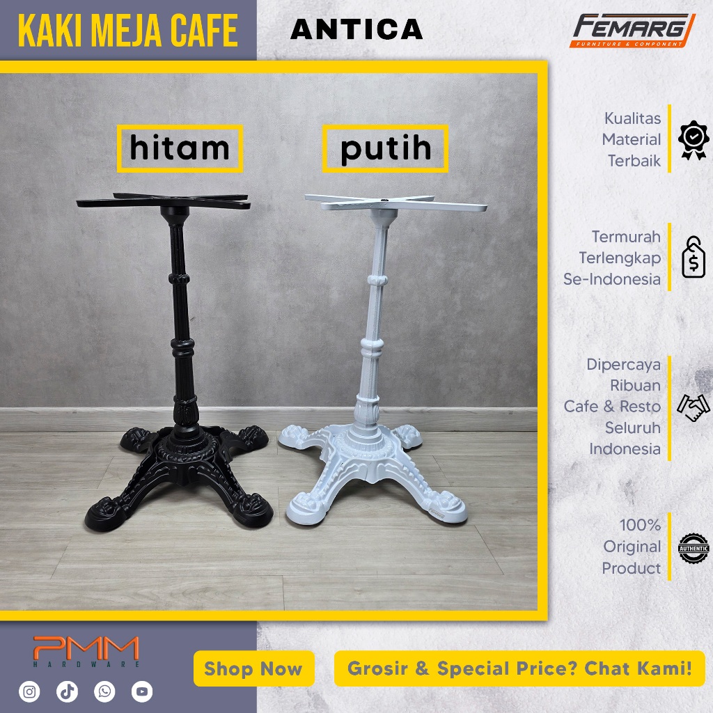 kaki meja FEMARG antica | cafe restoran foodcourt antik besi cor