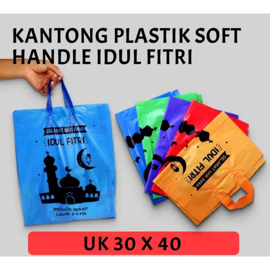 Plastik Lebaran Idhul Fitri 30x40 isi 50 Pcs dan Tas Lebaran Idhul Fitri