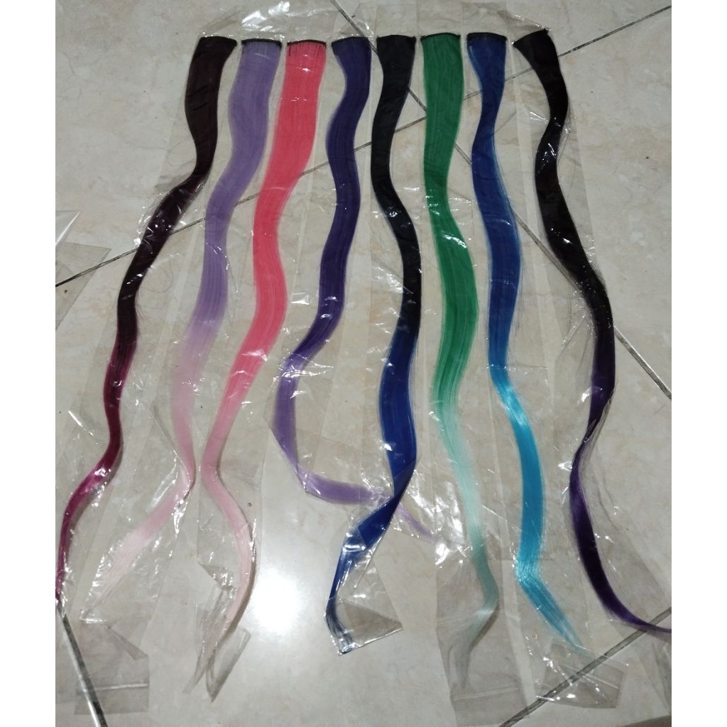 hair clip rambut warna warni