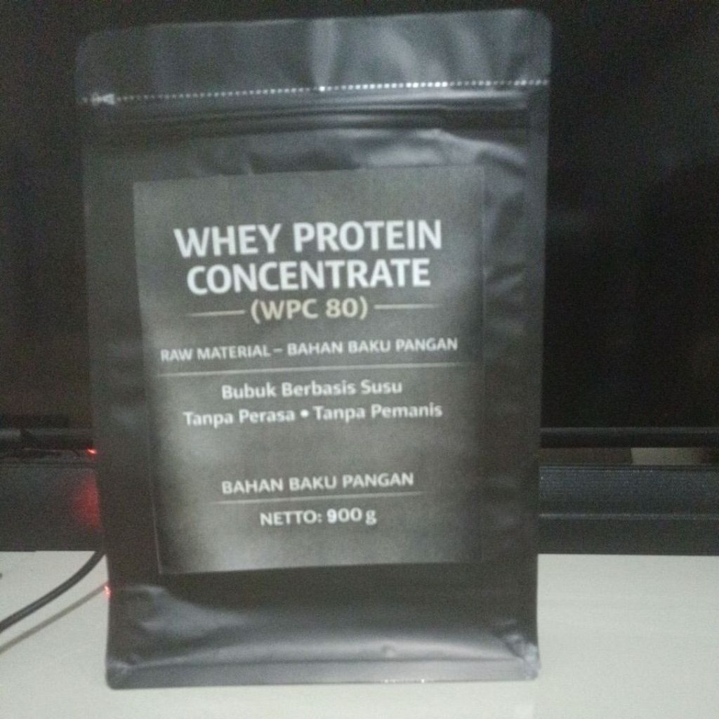 whey protein murni tanpa perasa tambahan /wpc80 plain bahan baku protein murni susu.