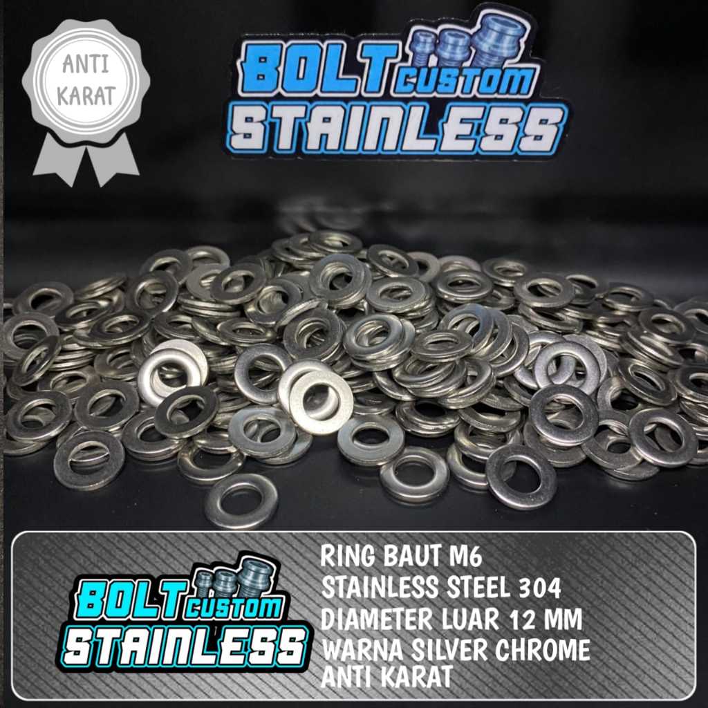 RING BAUT M6 KECIL STAINLESS STEEL