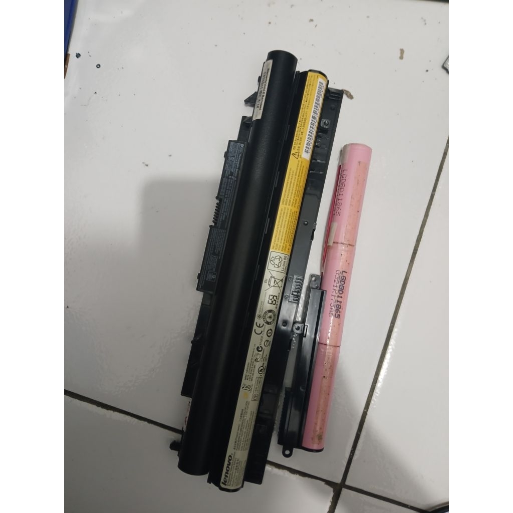 battery baterai batre bekas laptop kondisi drop isi 3-4 cell