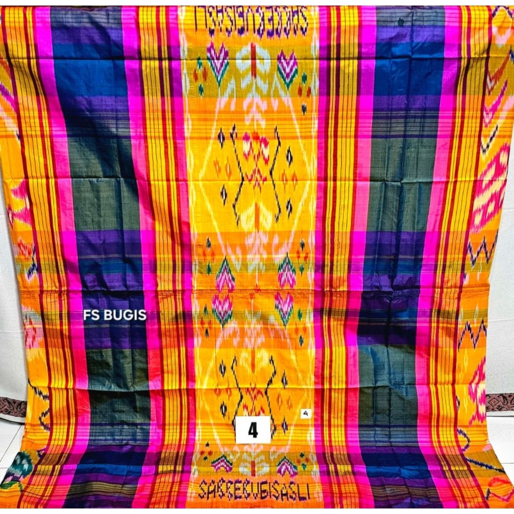 SARUNG SABBE BUGIS ASLI  SUTRA 100 PERSEN NO 1