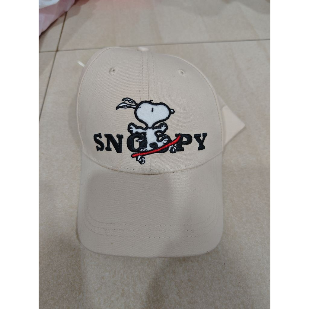 Topi Miniso X Peanuts Snoopy Sports 2025 Topi Baseball Trend Fashion Snoopy Peanuts Miniso Japan Ori