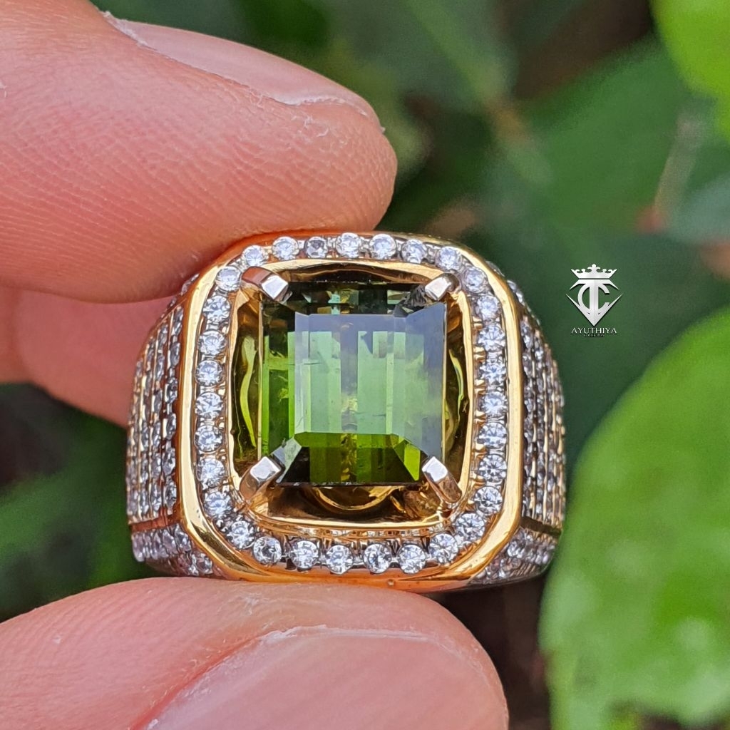 Batu Permata Natural Green Tourmaline 4.59 Ct GRI Memo