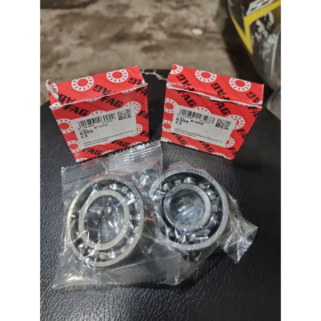 Bearing 6205 C3 6304 C3 FAG BEARING SET Kruk As RX-KING RZR Jupiter Z Vega R Suzuki Ts 124