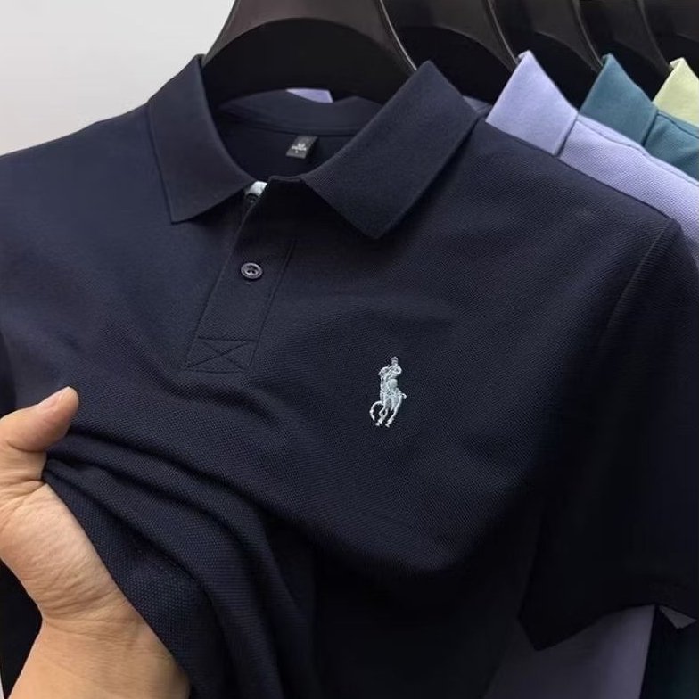 POLO RALPH LAUREN - KAOS KERAH PRIA PREMIUM - LOGO BORDIR - MIRROR ORIGINAL