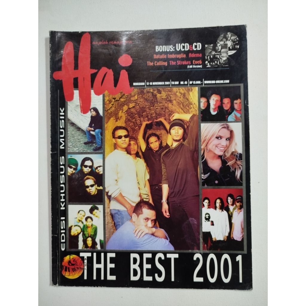 MAJALAH HAI EDISI KHUSUS MUSIK THE BEST 2001