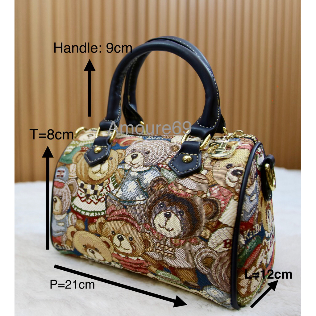 Amoure Speedy Bear/tas selempang/tas Jinjing/tas lucu/tas Bear family/tas2026/New model/cute bag/tre