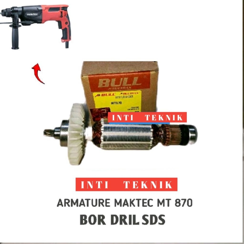 Armature for maktec MT 870 mesin bor drill 3 fungsi angker msktec