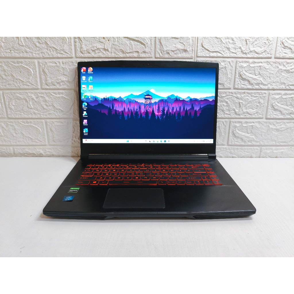 MSI GF63 8RD | Core i7 8750H Nvidia GTX 1050Ti | RAM 16GB SSD 512GB | Laptop Gaming Second Bekas