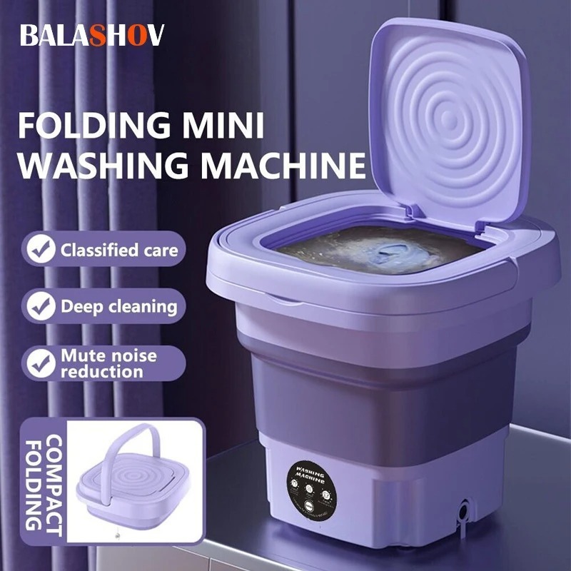 TOYA Mesin Cuci Mini Portable Lipat 8L Mesin Cuci Lipat Otomatis