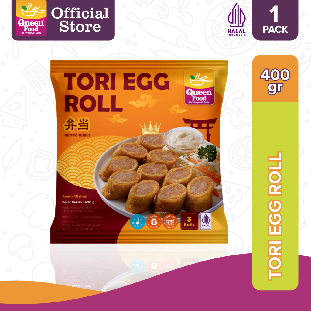 Queen Food - Tori Egg Roll Bento 400g - Frozen Food