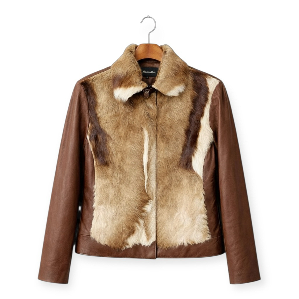 (Woman) Leather Jacket Massimo Dutti