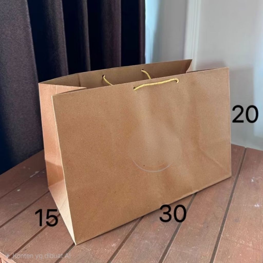 Paper bag coklat polos 30 x 20 paper bag brownies ukuran P30 L15 T20