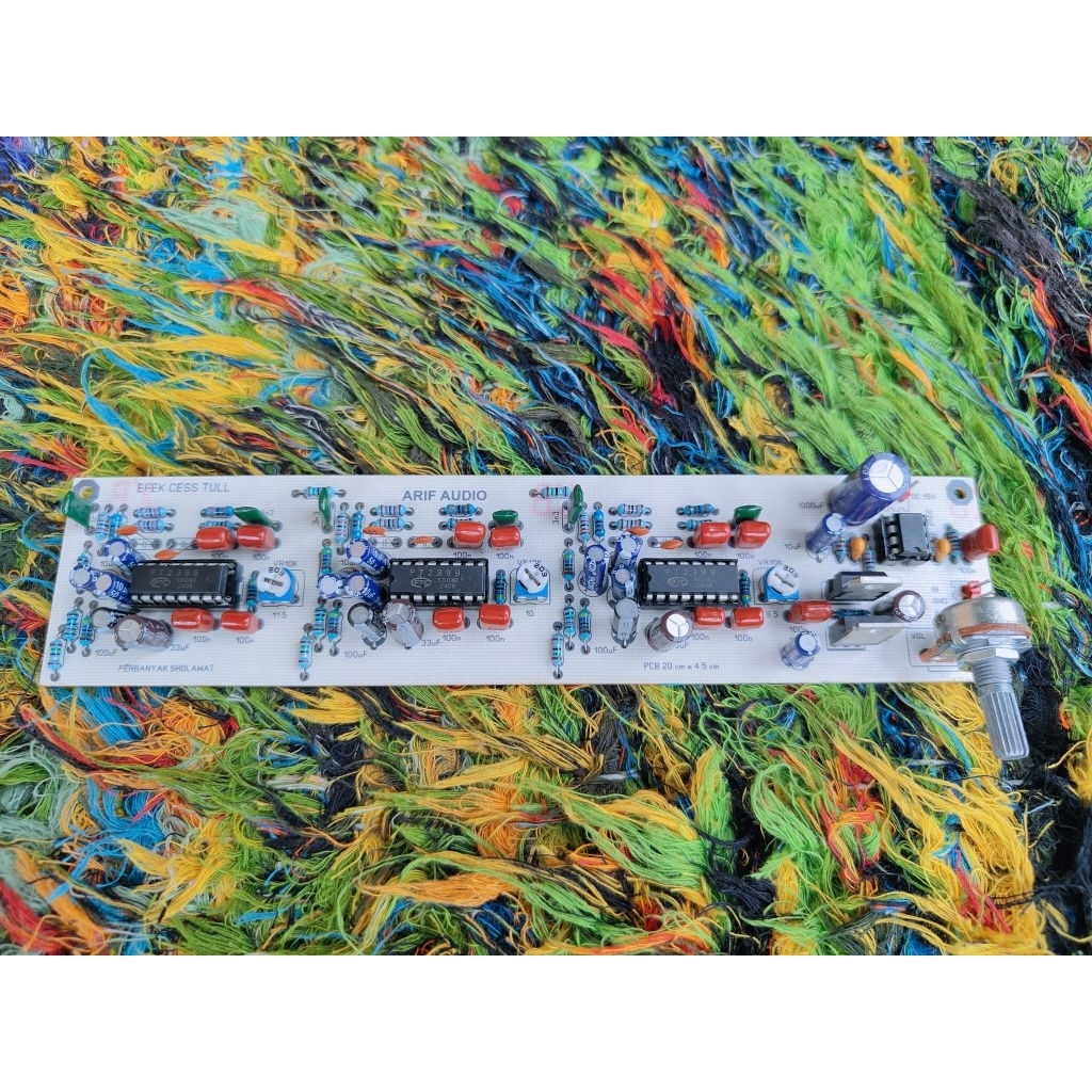 Kit efek cess tull dengan ic PT2399 untuk mixer rakitan