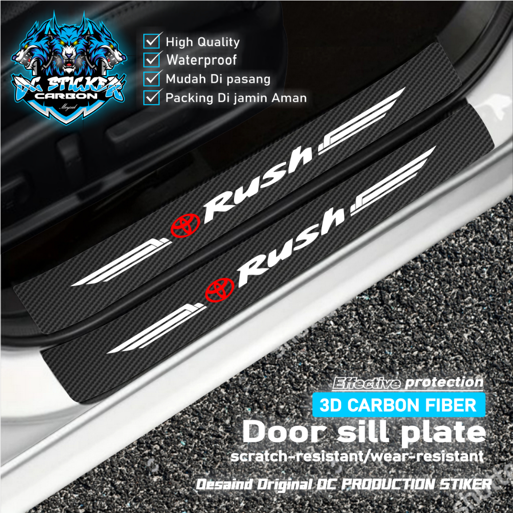 9PCS Stiker Pelindung Mobil 3D Anti Goresan Stiker Mobil Rush