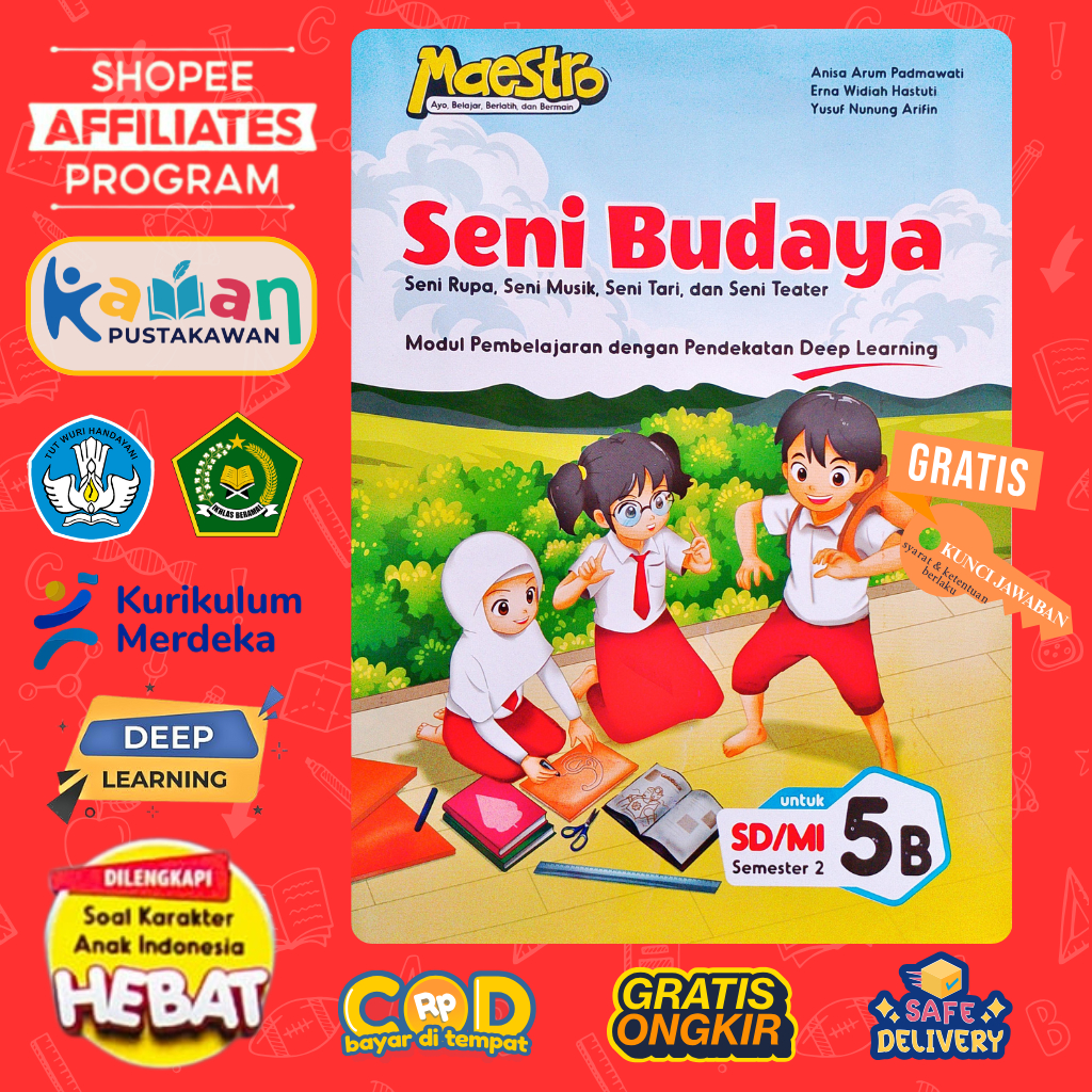 Maestro Seni Budaya Kelas 5 SD/MI Modul Ajar ( Seni Musik, Seni Rupa, Seni Teater, dan Seni Tari )