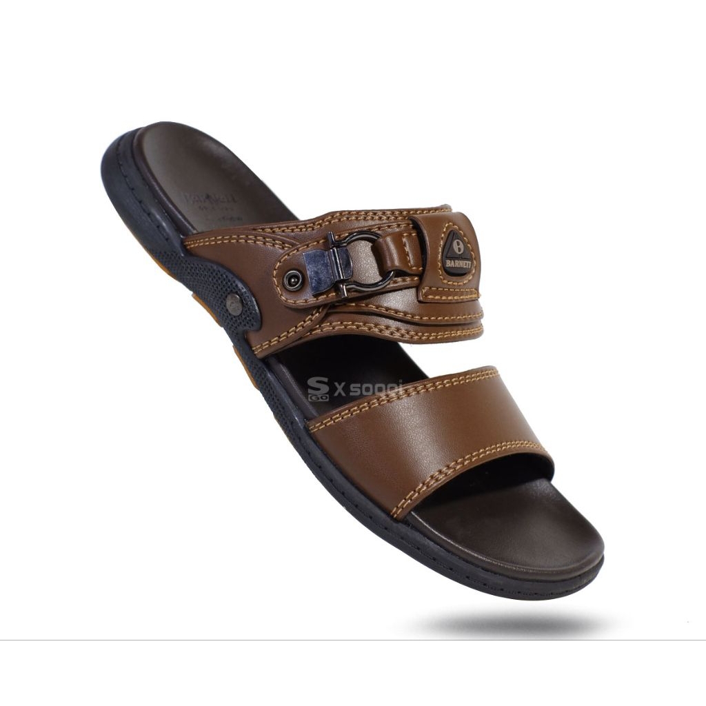 Barnett TigerPro02-07 Alba Sandal kulit terbaru Sandal slop pria Sendal Casual size 39-43