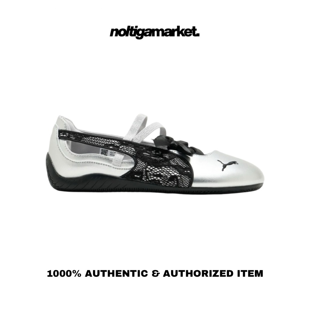 Sepatu Sneakers Wanita Puma Speedcat Ballet Lace Silver Original Resmi 100%