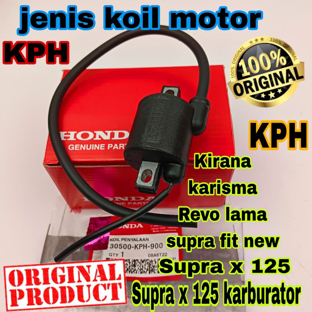 KPH koil coil  original honda supra x 125 karburator kirana karisma revo lama supra fit new supra x 