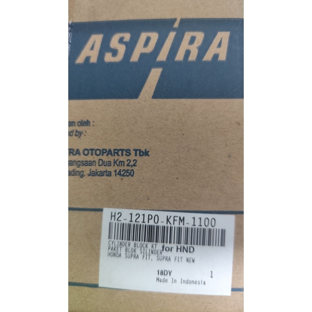 Blok seher boring aspira original astra otoparts supra fi fit new legenda