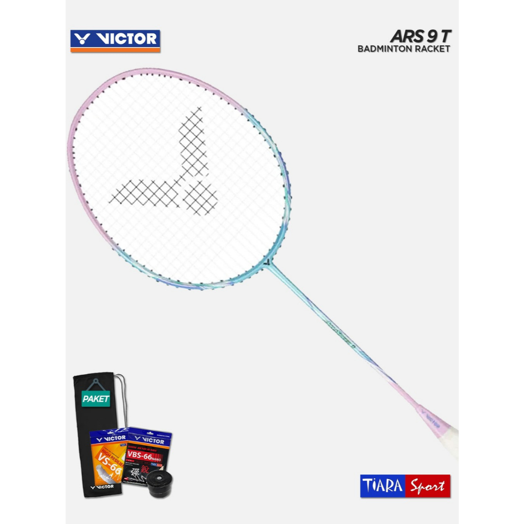 Raket VICTOR Auraspeed 9 T - Violet Pink - 4U G5 Freecore Badminton Racket Auraspeed