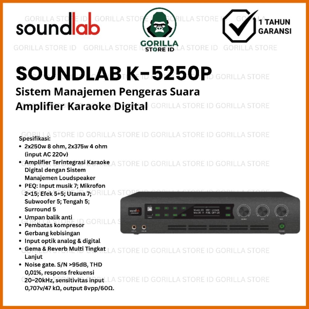 Digital Karaoke Processor Loudspeaker Management System Soundlab K5250P