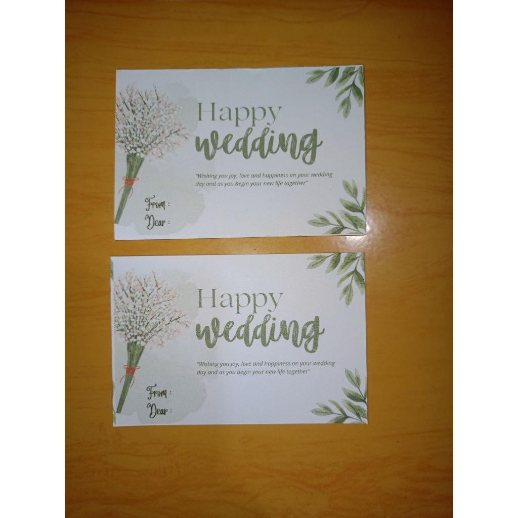 kartu ucapan happy wedding