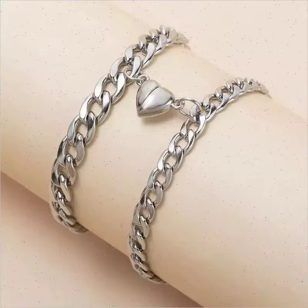 Gelang tangan Couple/ Pasangan Magnet Bestie Lucu Gaya Korea Rantai