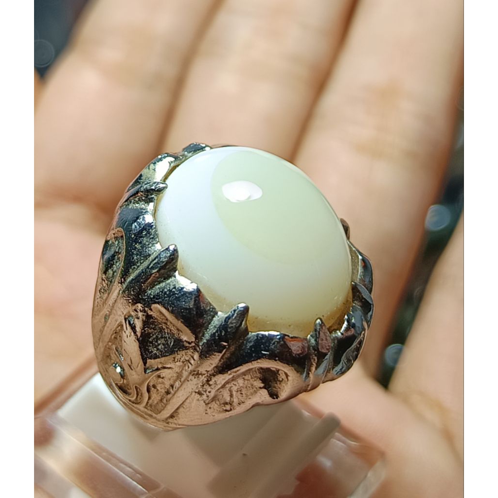 Cincin Batu Akik Sulaiman Susu Puser Bumi