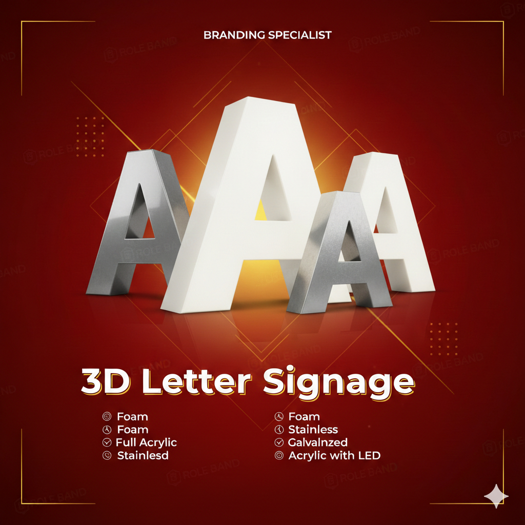 Huruf Timbul Akrilik 2D | Huruf Timbul Akrilik Spon | Huruf Timbul Akrilik Spon Murah