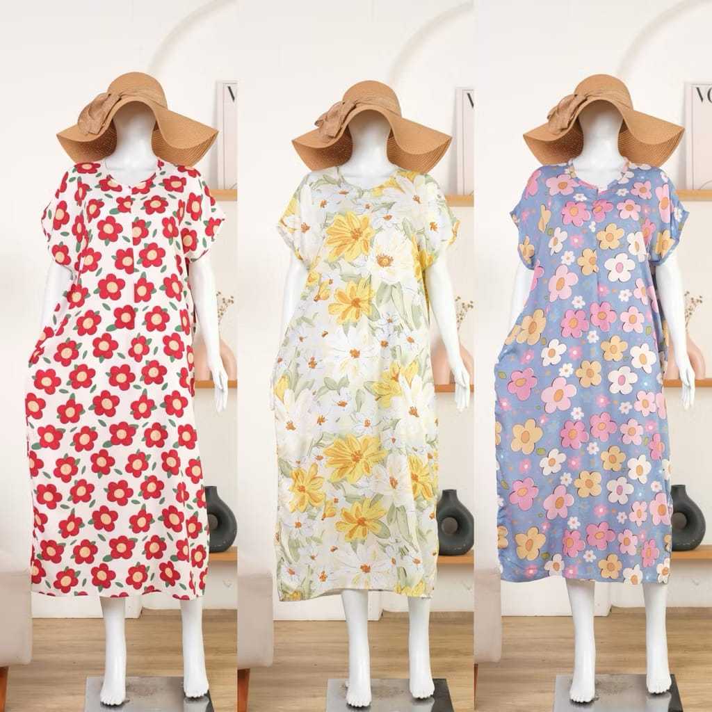 DASTER PANJANG SEMATA KAKI/LD 135-130 B 130/KATUN RAYON PREMIUM/DASTER PANJANG BASIC