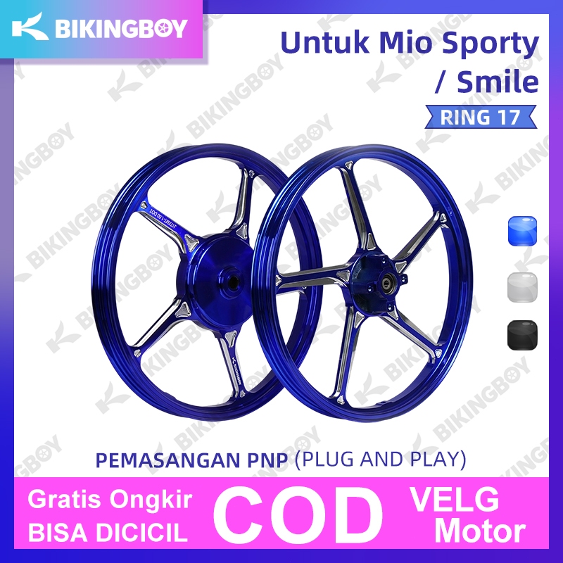 Velg Ring 17 Mio Sporty/Smile/Soul/J/Fino BIKINGBOY VELG RACING CNC Alloy Ringan 1.4-1.6 PNP Tanpa M