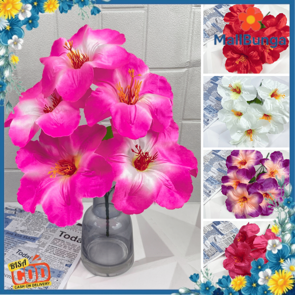 Bunga Sepatu Artificial / Bunga Artificial / Bunga Plastik / Bunga Dekorasi / Dekorasi Pernikahan / 